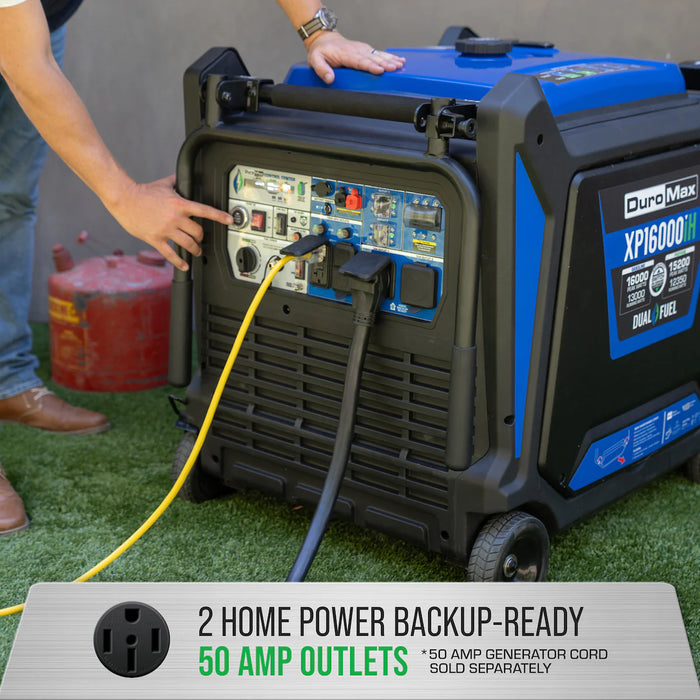 Duromax 16,000 Watt Dual Fuel Portable Inverter Generator w/ CO Alert | XP16000iH