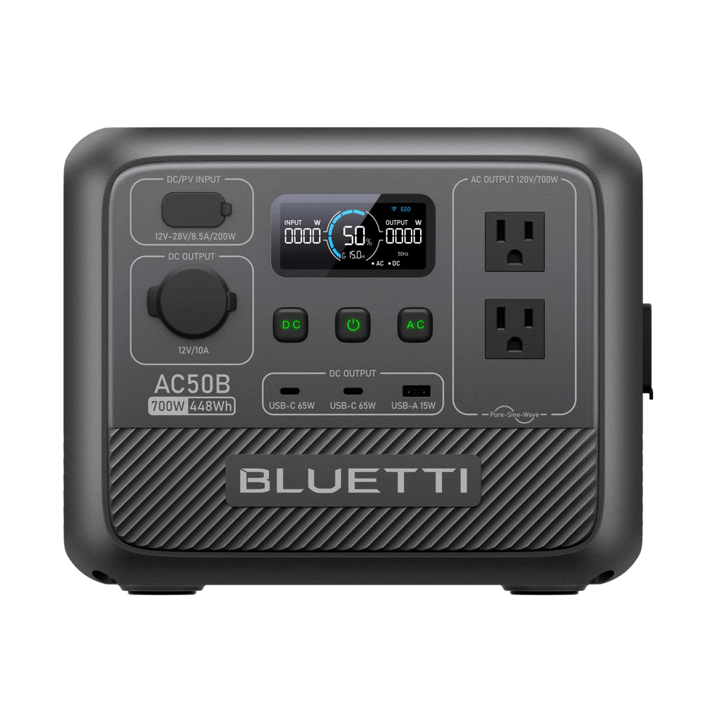 BLUETTI AC50B Portable Power Station | 700W 448Wh — Build the Power