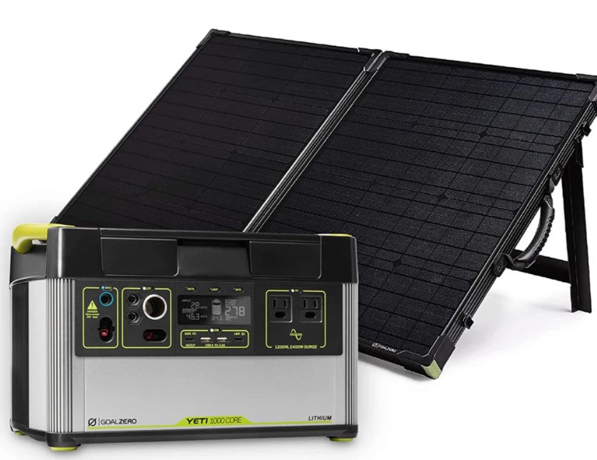 Goal Zero Yeti 1000 Power Station + Boulder 100 BC Solar Panel Bundle