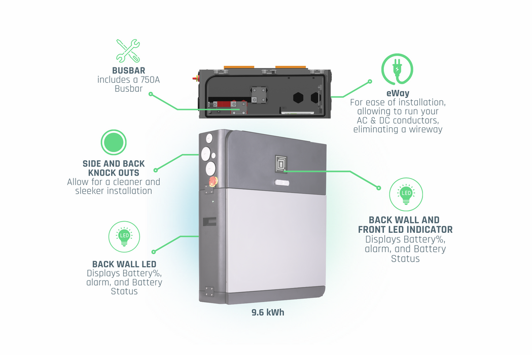 Fortress Power 400Ah eForce 19.2kWh Stackable Lithium Iron Phosphate Battery