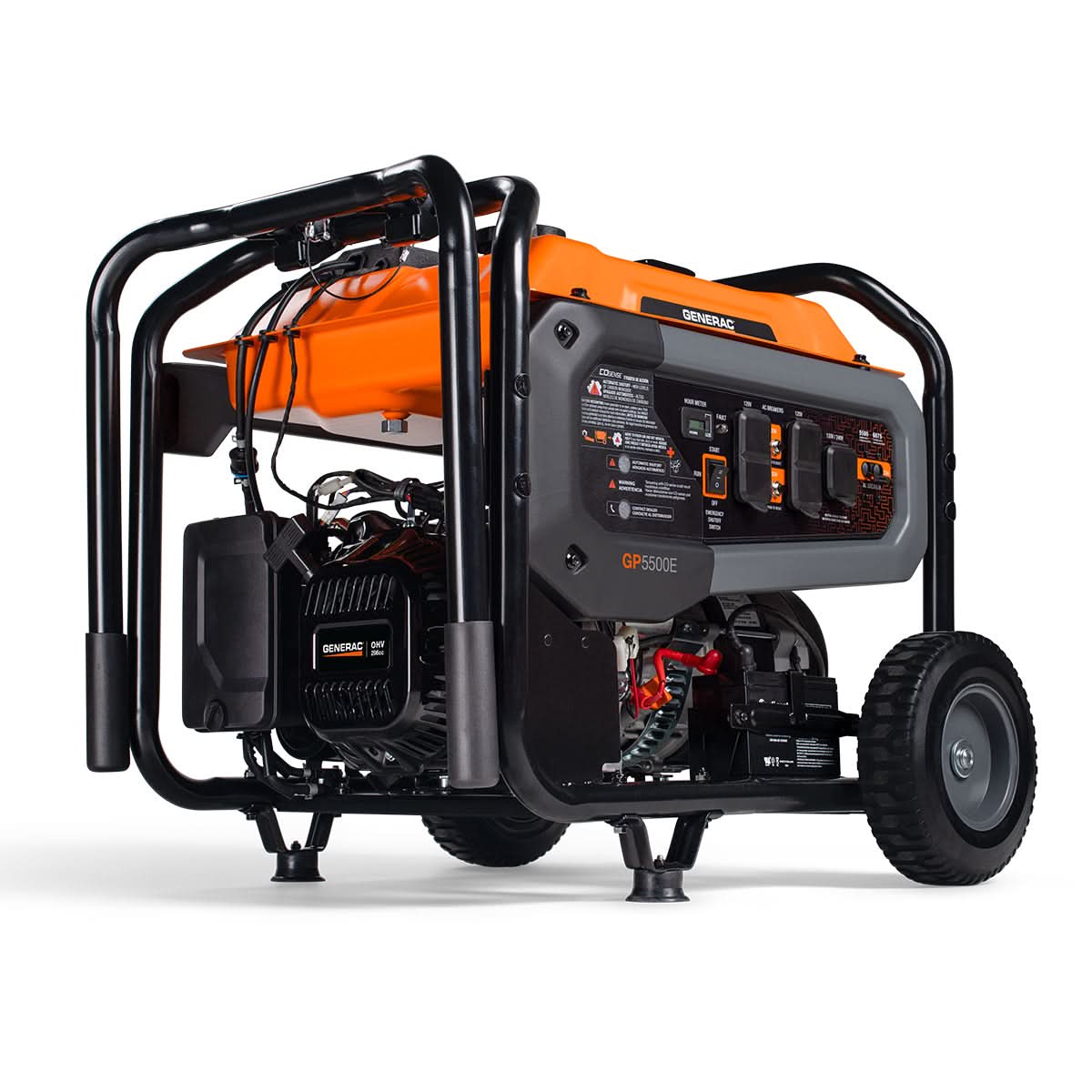 Generac 5500 059392 Generac GP5500E Portable Generator – 5500W Gas, COsense, 50-State ...