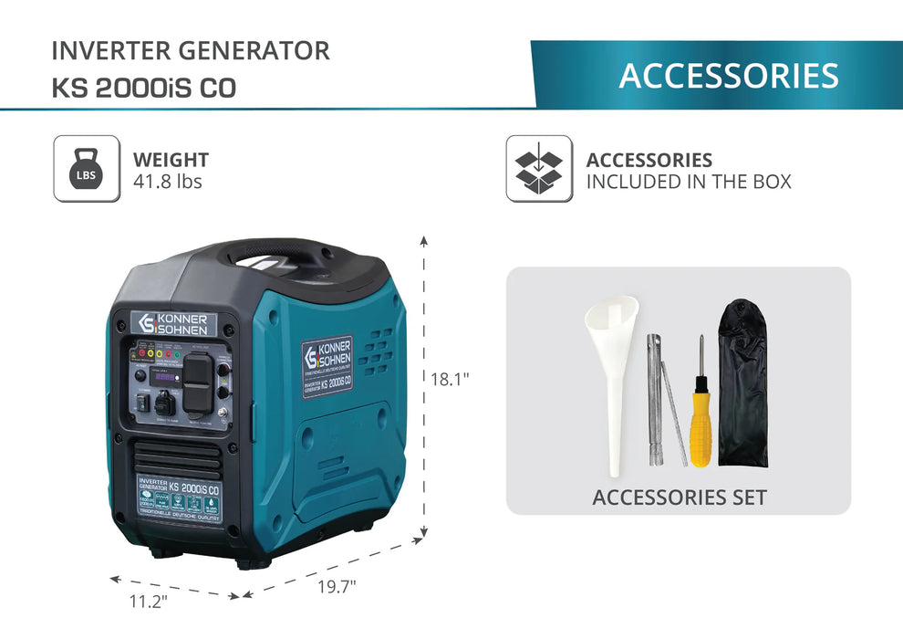 Konner Sohnen Inverter generator KS 2000iS CO