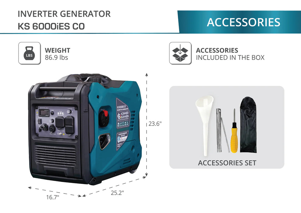 Konner Sohnen Inverter generator KS 6000iES CO