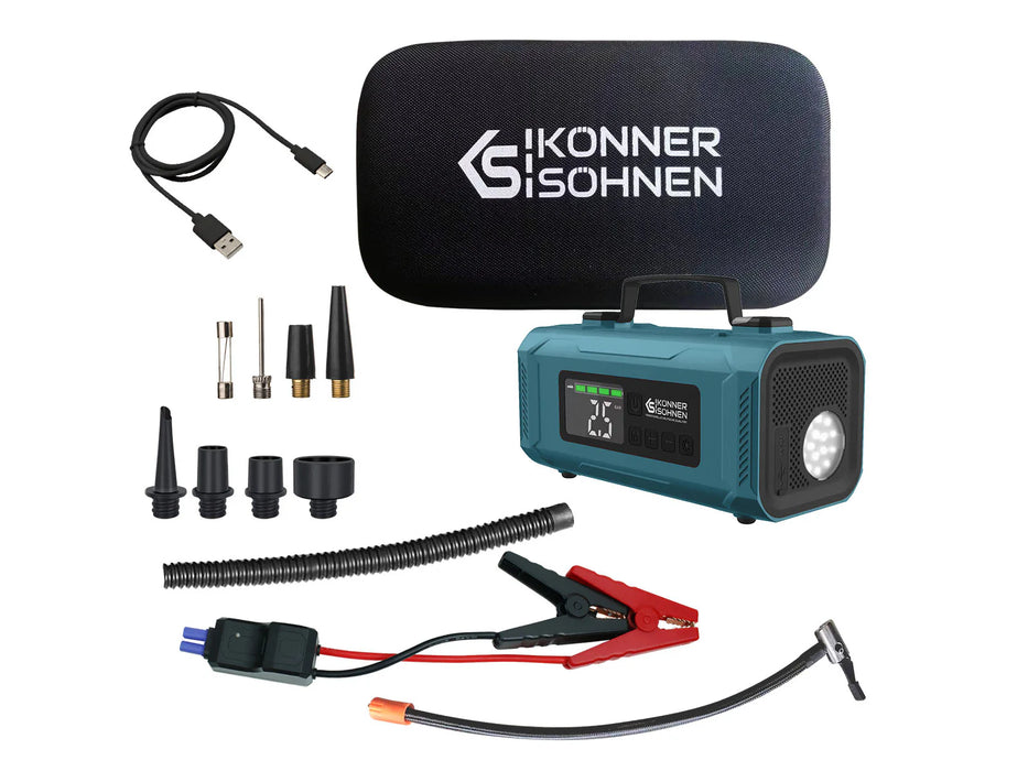 Konner Sohnen Jump starter with a battery-powered compressor KS JSP-2000