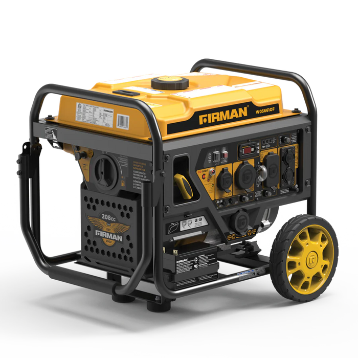 Firman Inverter Open Frame Portable Generator 4500W Recoil Start with CO Alert