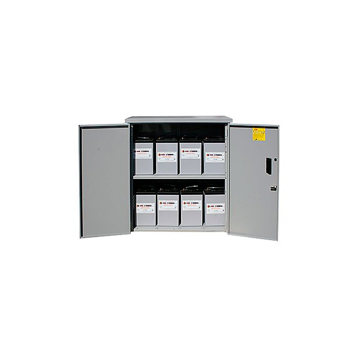 MidNite Solar Battery enclosure with locking door and 2 shelves