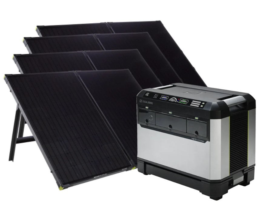 Goal Zero Yeti PRO 4000 Power Station + (4) Boulder 200 BC Solar Panels Bundle