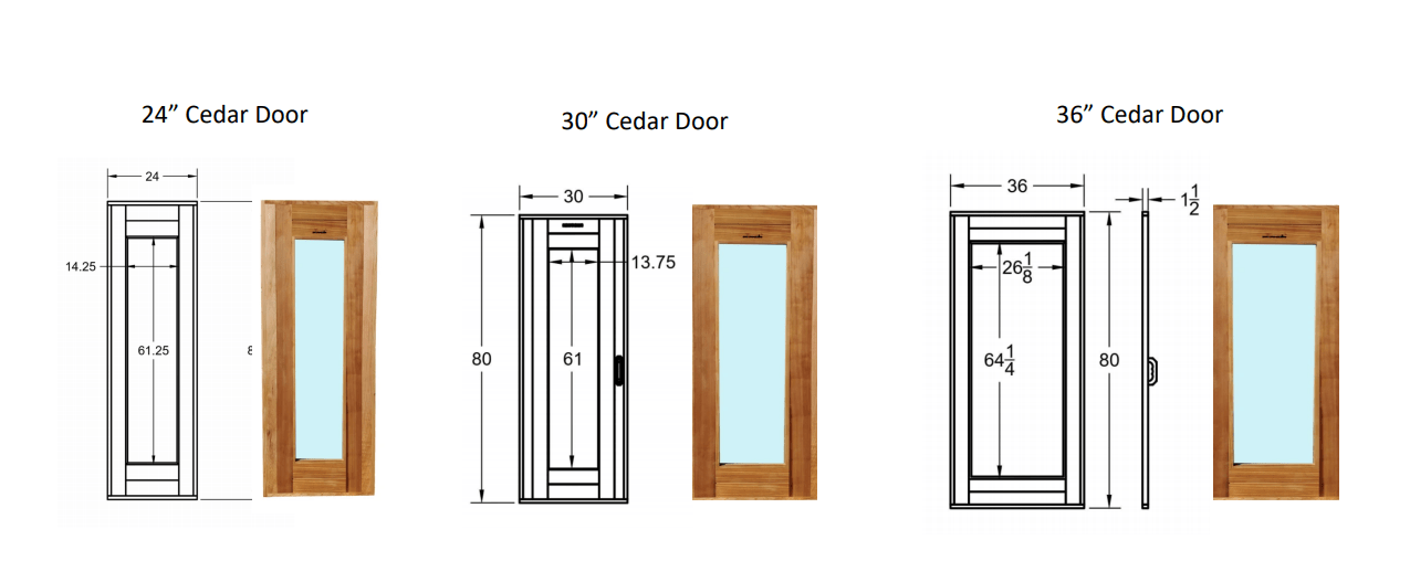 Scandia Cedar Sauna Door