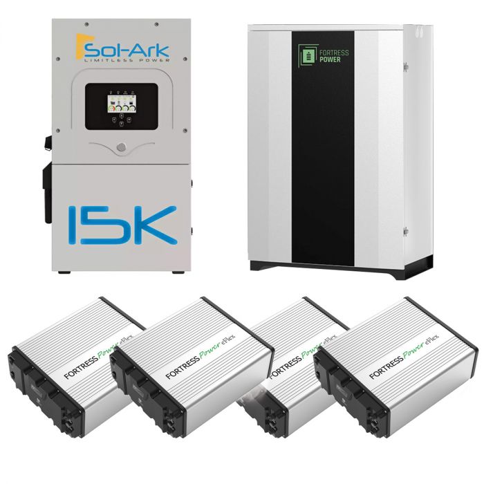 Sol-Ark 15K + Fortress Power eFlex Battery + Fortress Durarack Enclosure Bundle