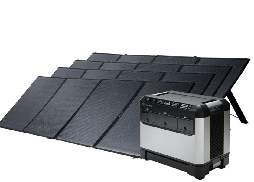 Goal Zero Yeti PRO 4000 Power Station + (4) Nomad 400 BC Solar Panels Bundle